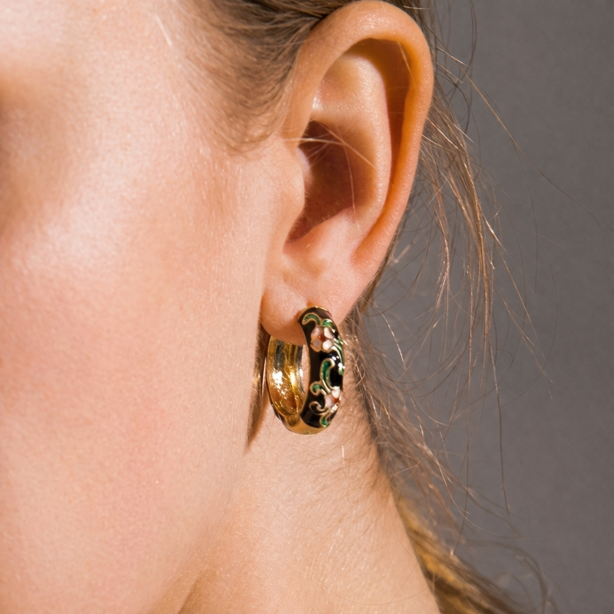 Petal Enamel Mini Hoops