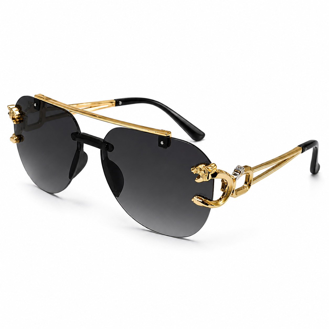 Rimless Pilot Sunglasses