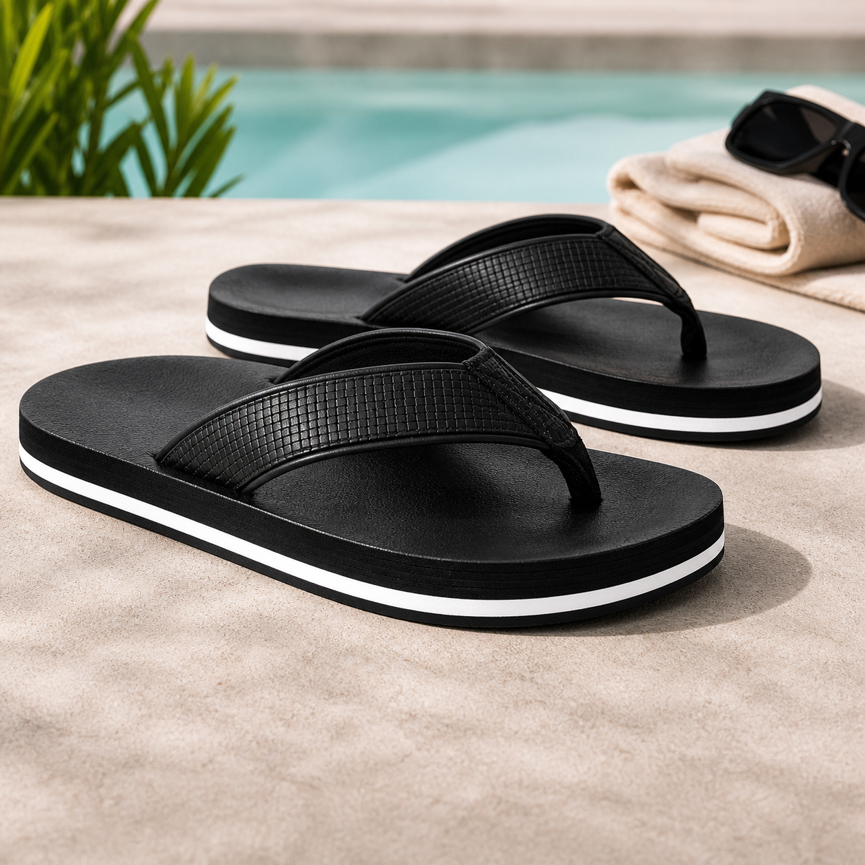 Havana Leather Flip Flops