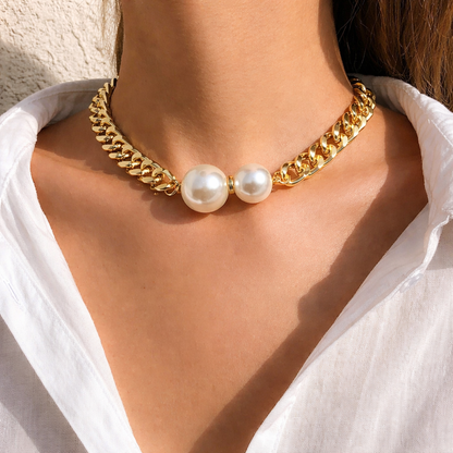 Riviera Double Pearl Chain
