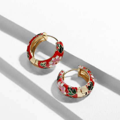 Petal Enamel Mini Hoops