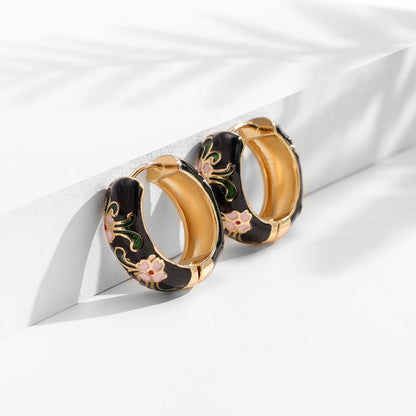 Petal Enamel Mini Hoops