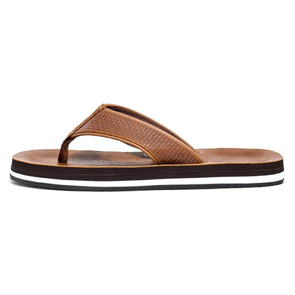Havana Leather Flip Flops