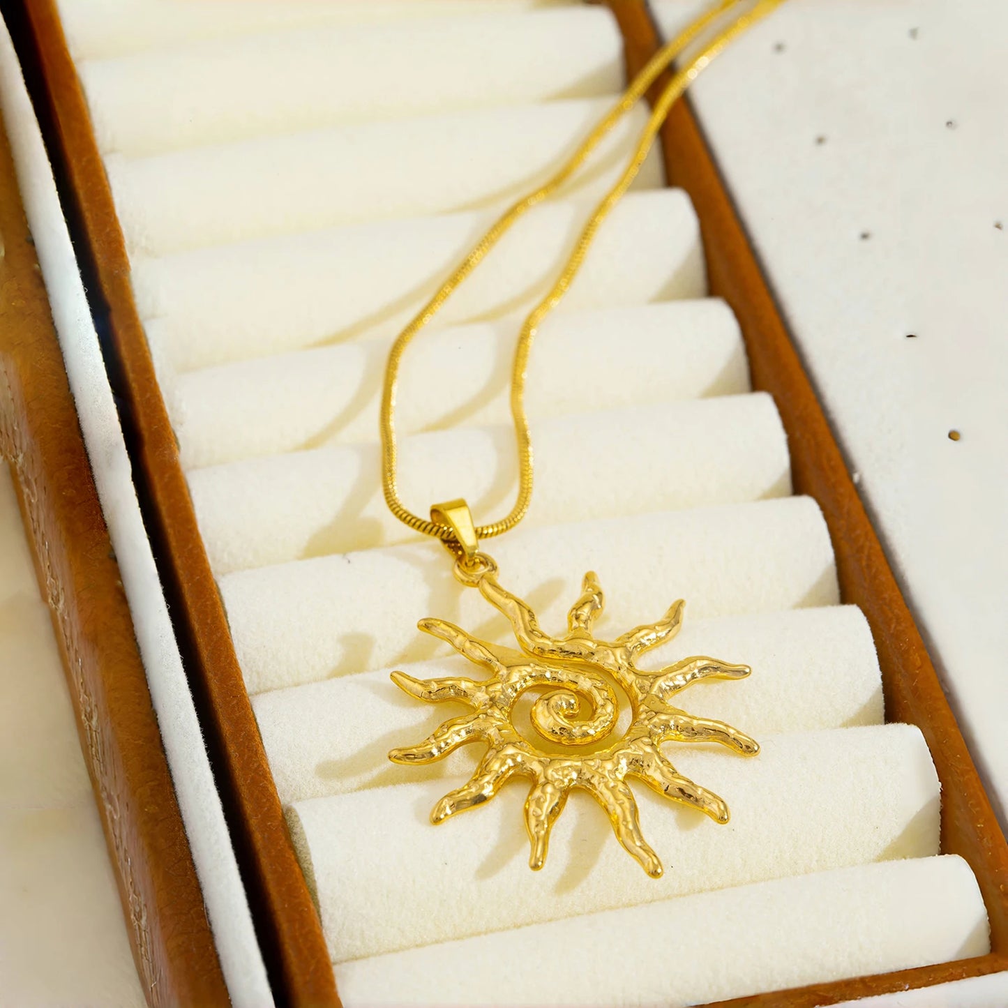 Helios Sun Necklace + Earrings