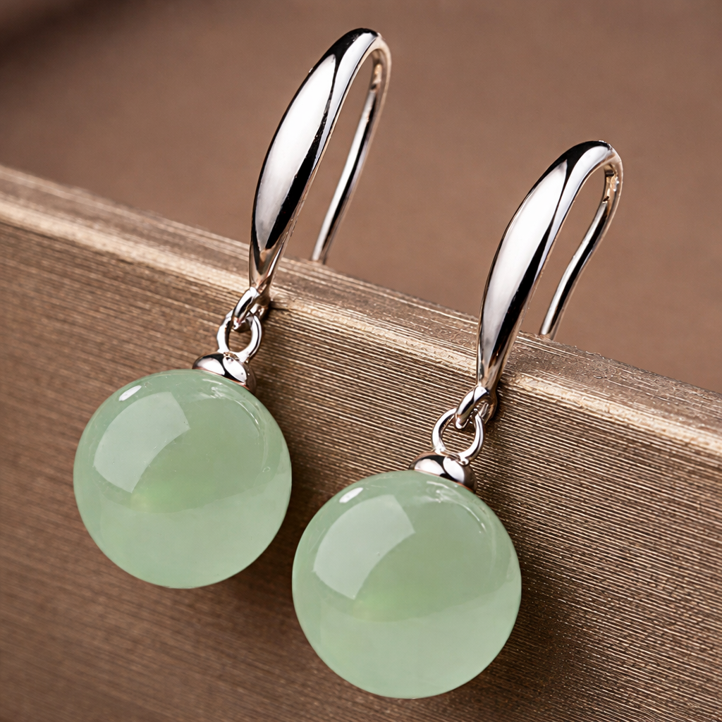 Luna Jade Sphere Earrings