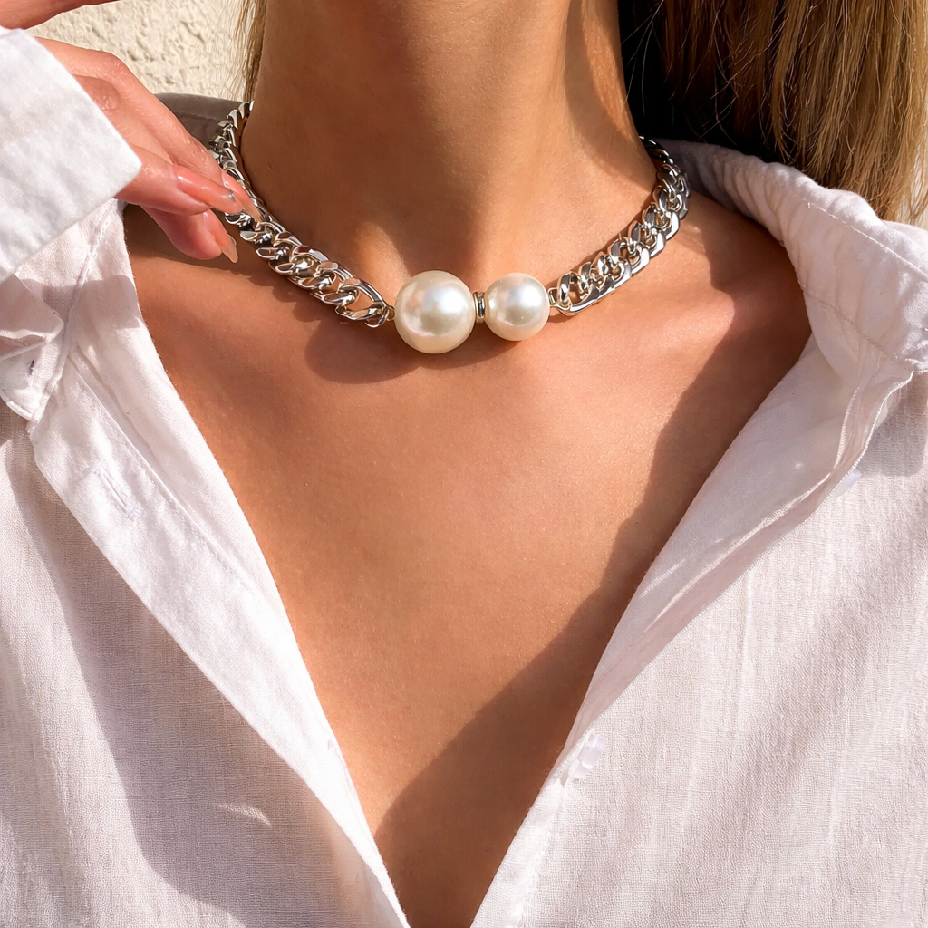 Riviera Double Pearl Chain