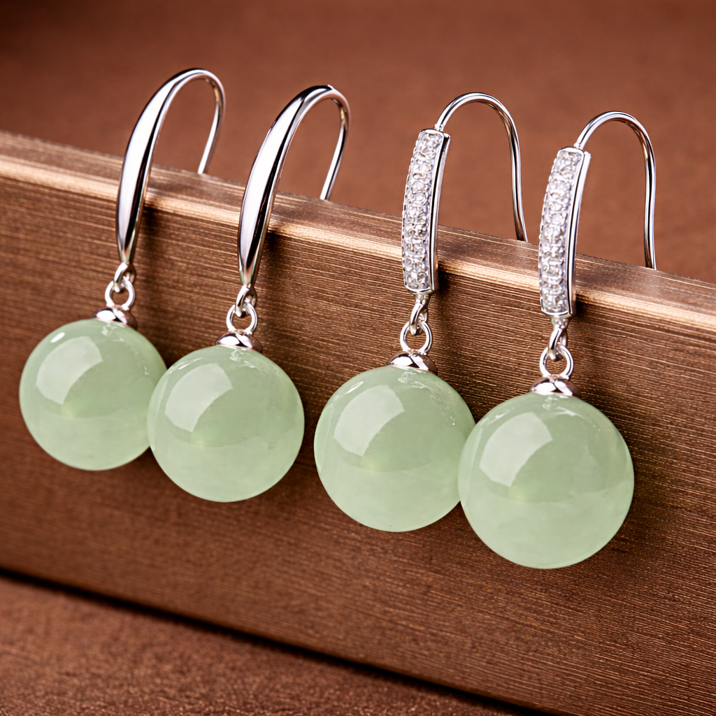 Luna Jade Sphere Earrings