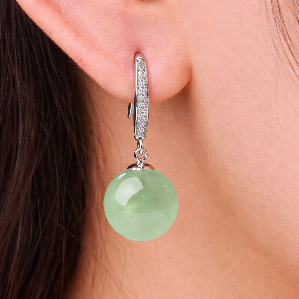 Luna Jade Sphere Earrings