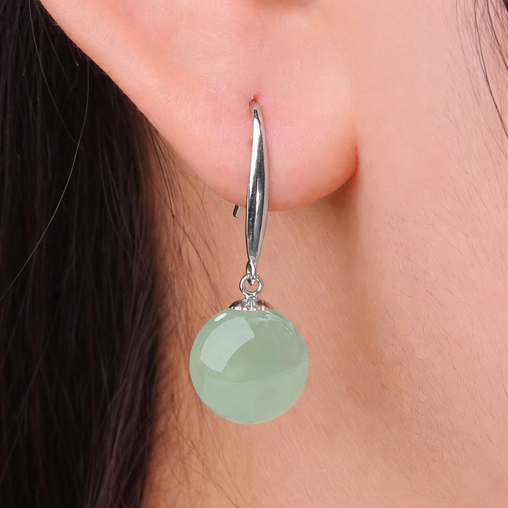 Luna Jade Sphere Earrings