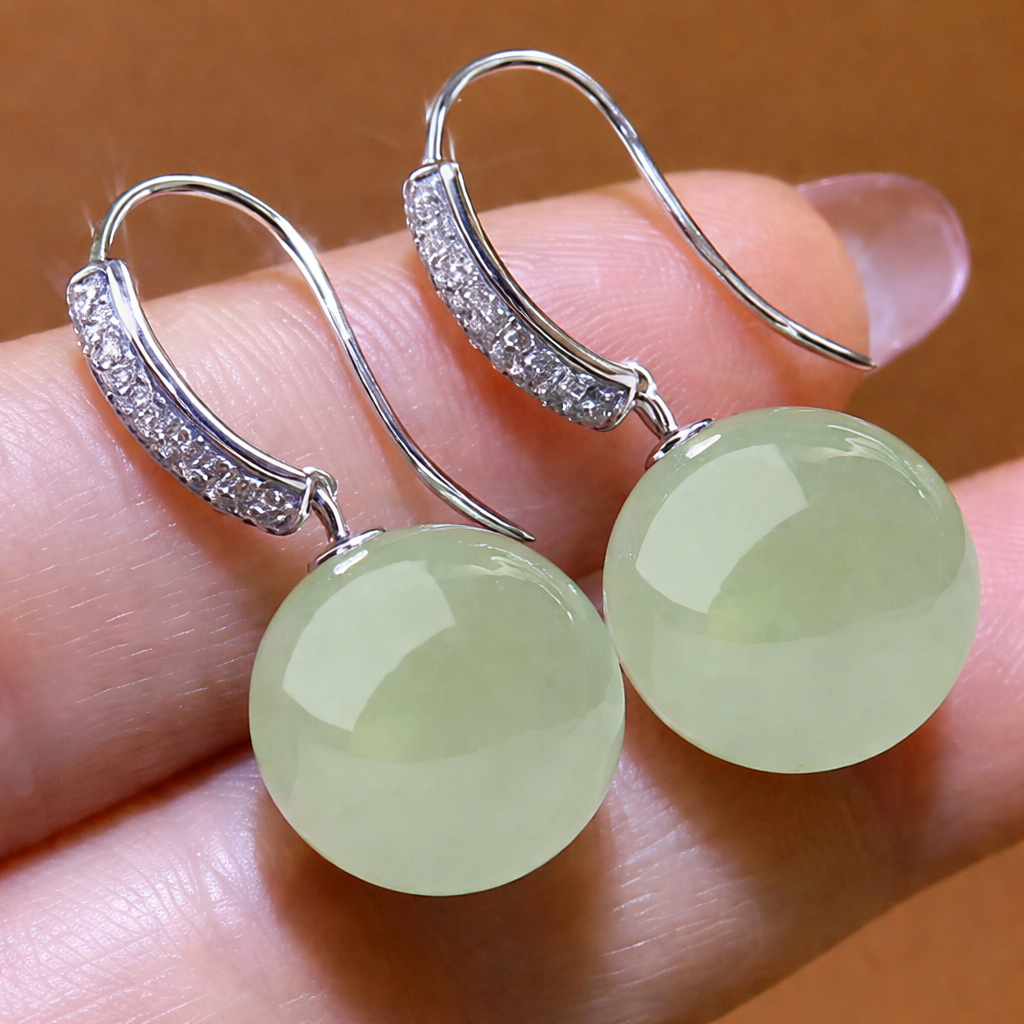 Luna Jade Sphere Earrings