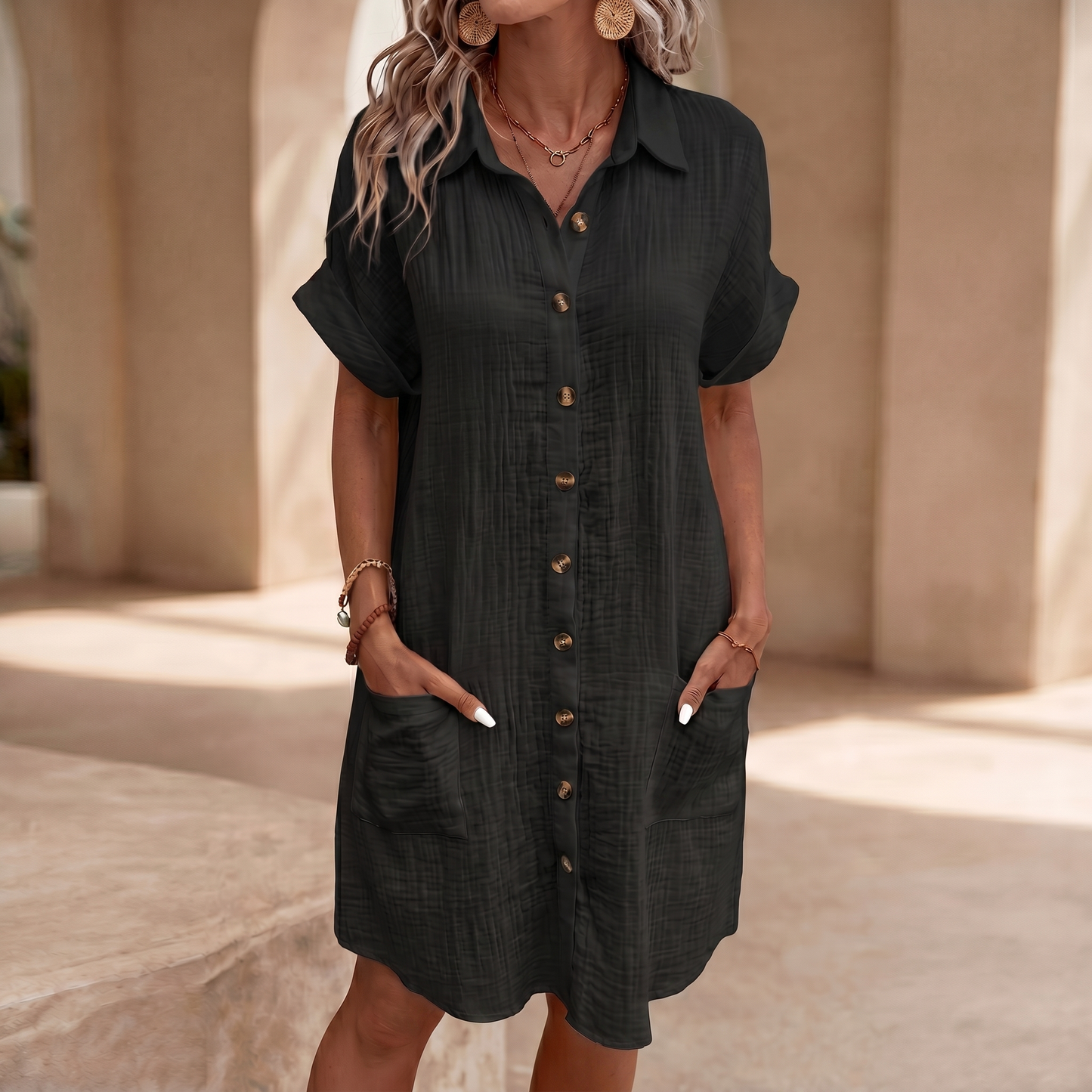 Santorini Collar Dress