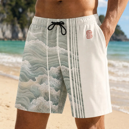 Kanagawa Split Shorts