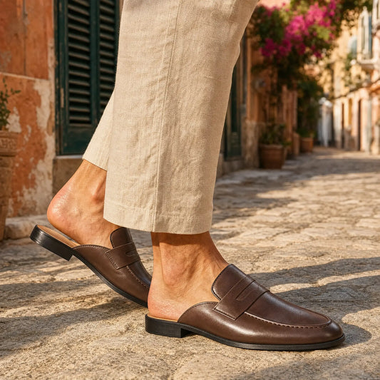 Monroe Leather Mules