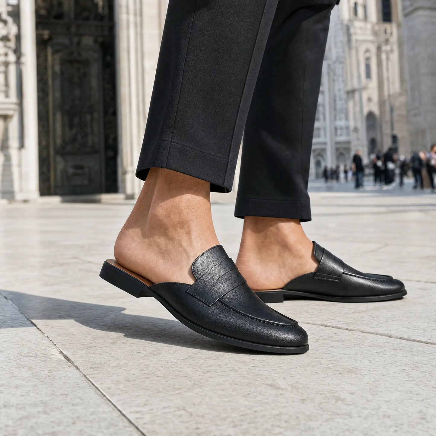 Monroe Leather Mules